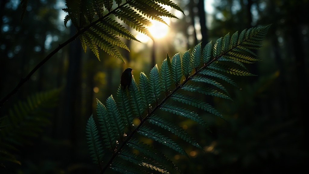 Forest foliage in soft morning light
